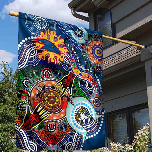 Custom NAIDOC Week 2024 Adelaide Crows Garden Flag Australia Aboriginal Dot Painting
