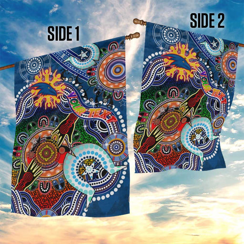 Custom NAIDOC Week 2024 Adelaide Crows Garden Flag Australia Aboriginal Dot Painting
