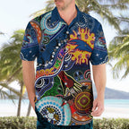 Custom NAIDOC Week 2024 Adelaide Crows Hawaiian Shirt Australia Aboriginal Dot Painting