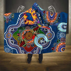Custom NAIDOC Week 2024 Adelaide Crows Hooded Blanket Australia Aboriginal Dot Painting