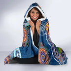 Custom NAIDOC Week 2024 Adelaide Crows Hooded Blanket Australia Aboriginal Dot Painting