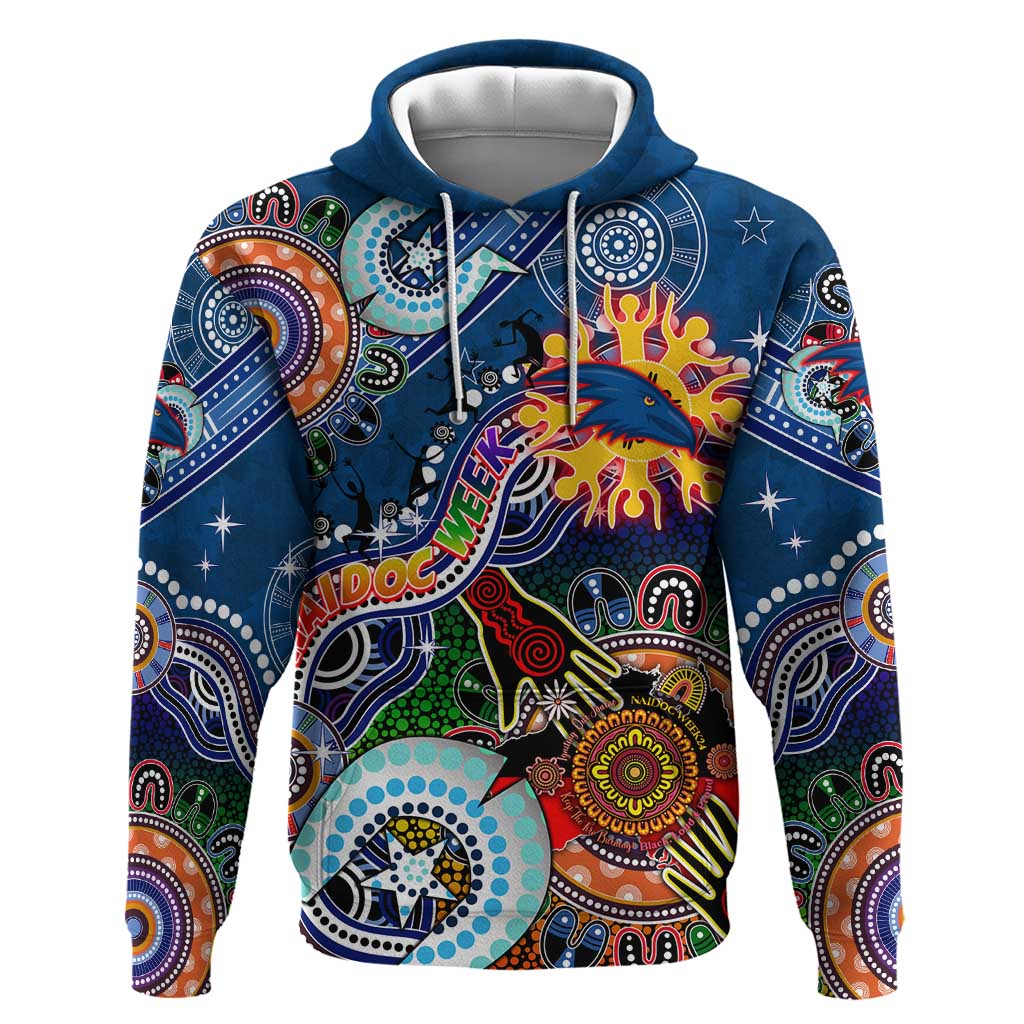 Custom NAIDOC Week 2024 Adelaide Crows Hoodie Australia Aboriginal Dot Painting