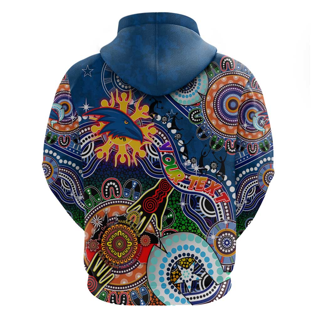 Custom NAIDOC Week 2024 Adelaide Crows Hoodie Australia Aboriginal Dot Painting