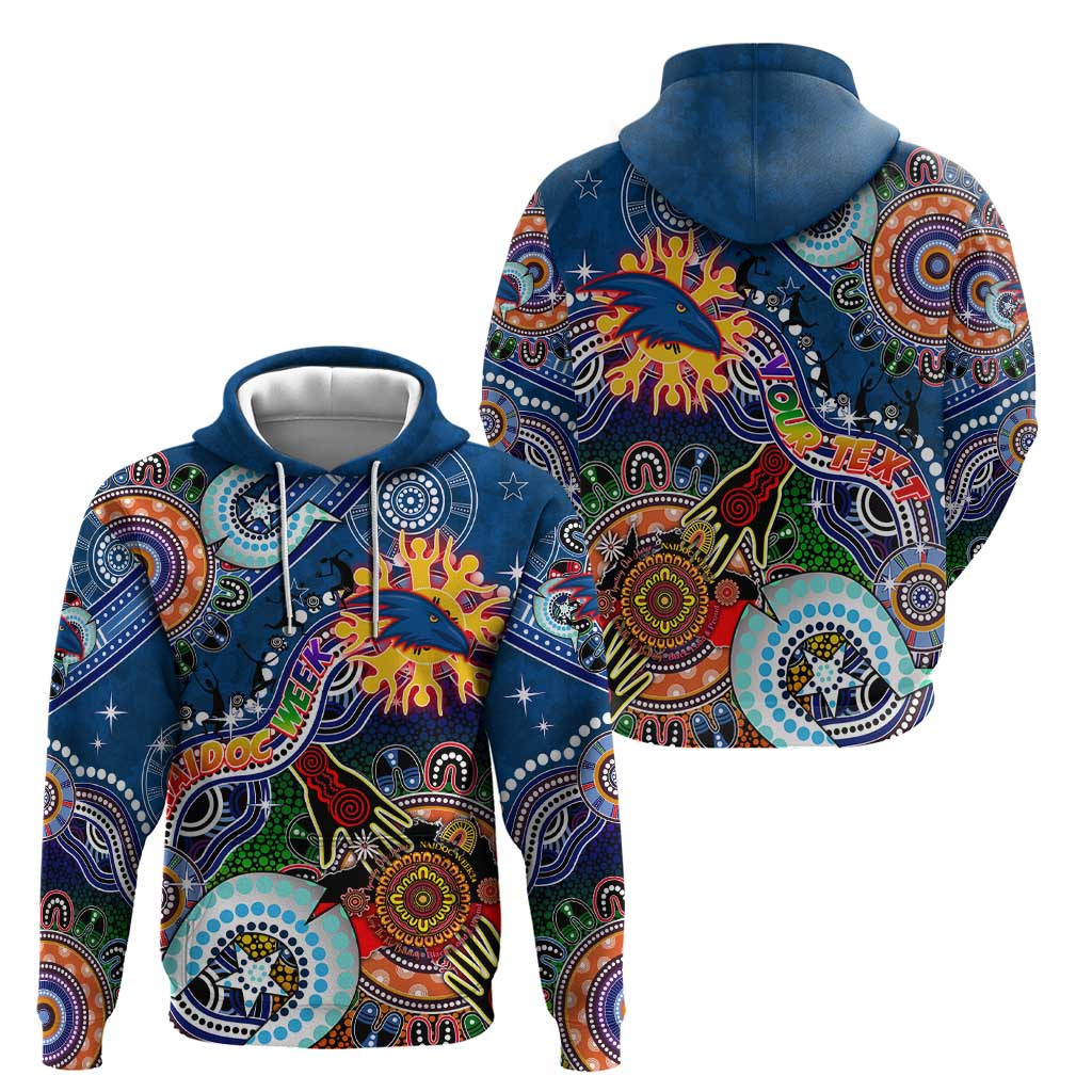 Custom NAIDOC Week 2024 Adelaide Crows Hoodie Australia Aboriginal Dot Painting