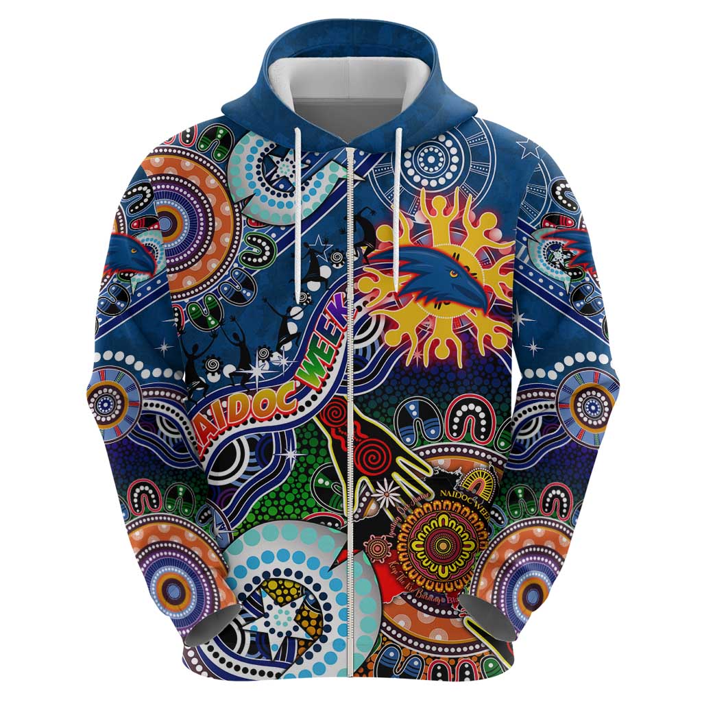 Custom NAIDOC Week 2024 Adelaide Crows Hoodie Australia Aboriginal Dot Painting