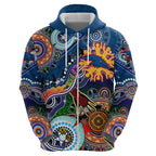 Custom NAIDOC Week 2024 Adelaide Crows Hoodie Australia Aboriginal Dot Painting