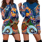 Custom NAIDOC Week 2024 Adelaide Crows Hoodie Dress Australia Aboriginal Dot Painting