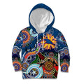 Custom NAIDOC Week 2024 Adelaide Crows Kid Hoodie Australia Aboriginal Dot Painting