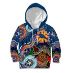Custom NAIDOC Week 2024 Adelaide Crows Kid Hoodie Australia Aboriginal Dot Painting