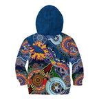 Custom NAIDOC Week 2024 Adelaide Crows Kid Hoodie Australia Aboriginal Dot Painting