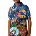 Custom NAIDOC Week 2024 Adelaide Crows Kid Polo Shirt Australia Aboriginal Dot Painting