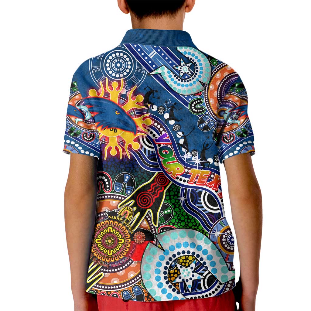 Custom NAIDOC Week 2024 Adelaide Crows Kid Polo Shirt Australia Aboriginal Dot Painting
