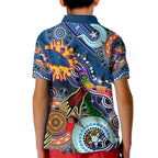 Custom NAIDOC Week 2024 Adelaide Crows Kid Polo Shirt Australia Aboriginal Dot Painting