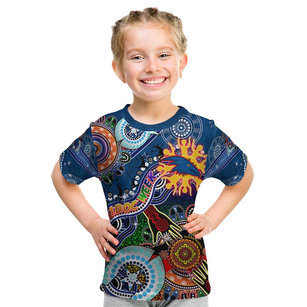 Custom NAIDOC Week 2024 Adelaide Crows Kid T Shirt Australia Aboriginal Dot Painting