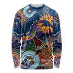Custom NAIDOC Week 2024 Adelaide Crows Long Sleeve Shirt Australia Aboriginal Dot Painting