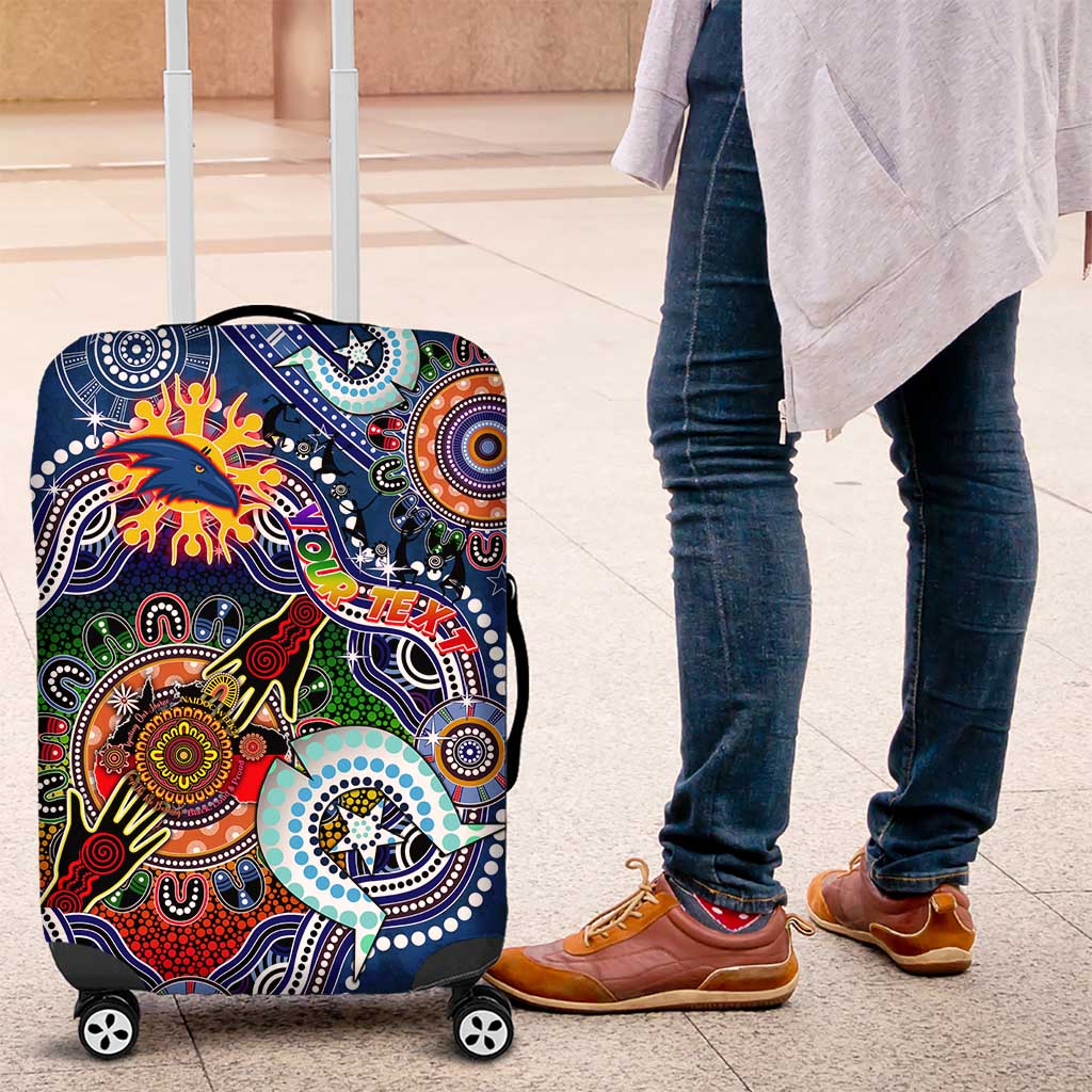 Custom NAIDOC Week 2024 Adelaide Crows Luggage Cover Australia Aboriginal Dot Painting