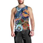 Custom NAIDOC Week 2024 Adelaide Crows Men Tank Top Australia Aboriginal Dot Painting
