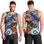 Custom NAIDOC Week 2024 Adelaide Crows Men Tank Top Australia Aboriginal Dot Painting
