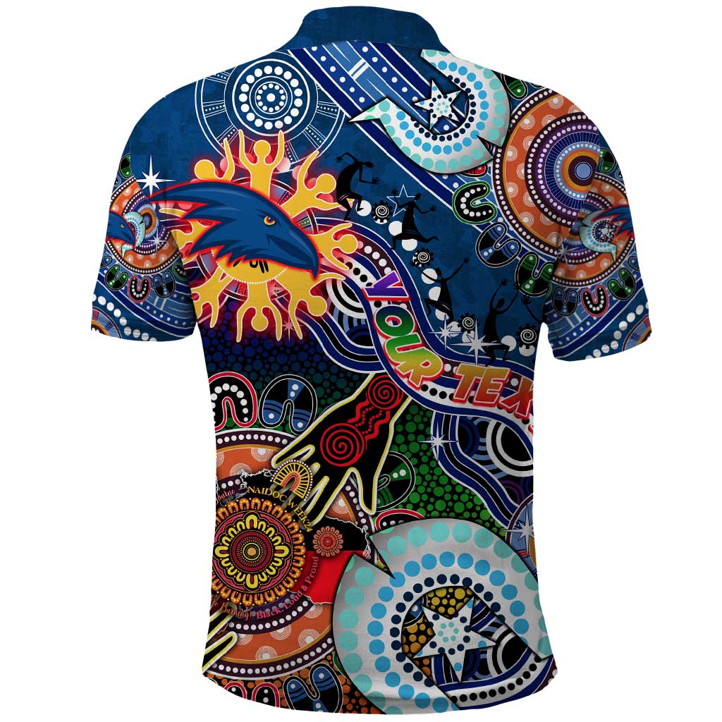 Custom NAIDOC Week 2024 Adelaide Crows Polo Shirt Australia Aboriginal Dot Painting