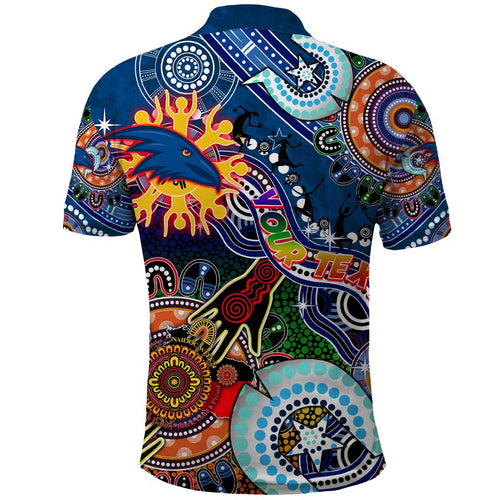 Custom NAIDOC Week 2024 Adelaide Crows Polo Shirt Australia Aboriginal Dot Painting