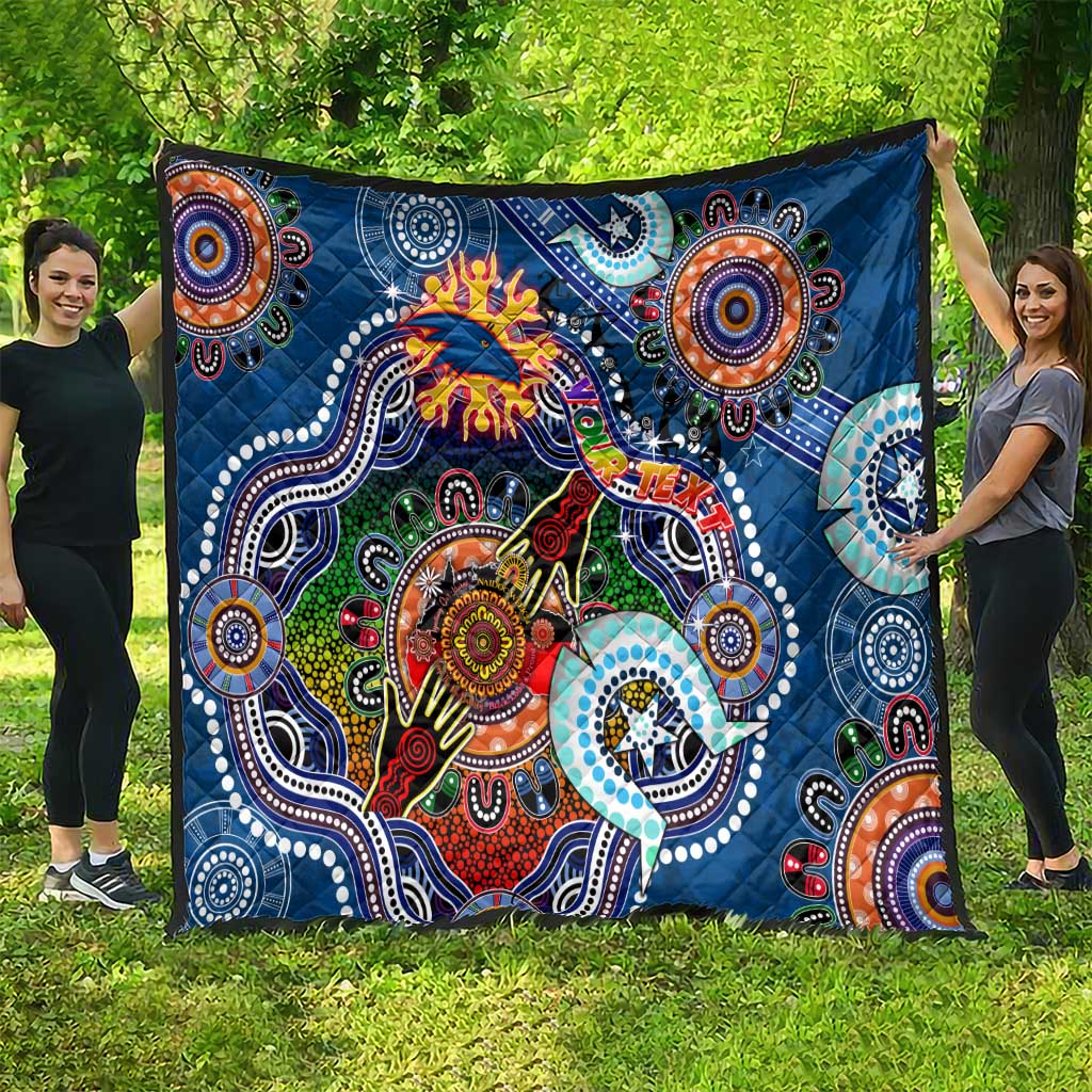 Custom NAIDOC Week 2024 Adelaide Crows Quilt Australia Aboriginal Dot Painting