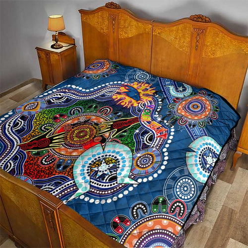 Custom NAIDOC Week 2024 Adelaide Crows Quilt Australia Aboriginal Dot Painting