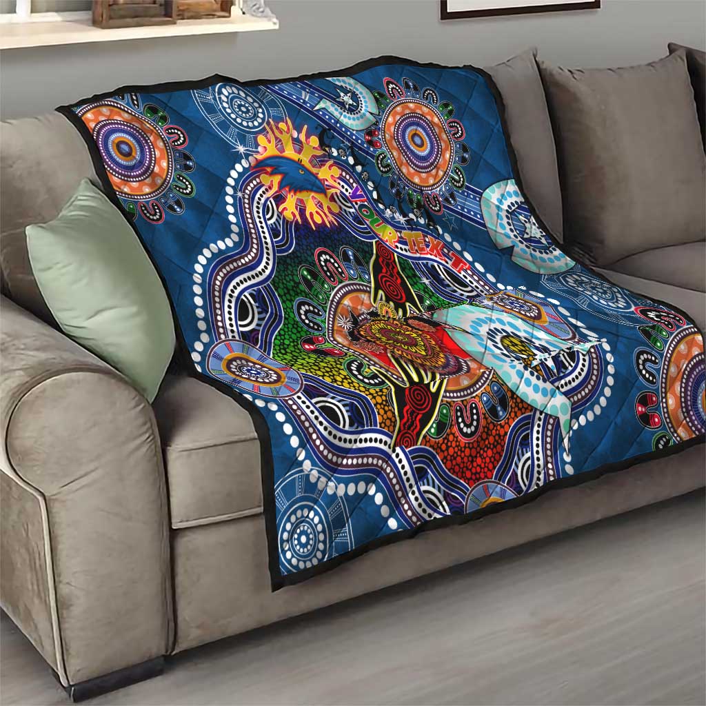 Custom NAIDOC Week 2024 Adelaide Crows Quilt Australia Aboriginal Dot Painting