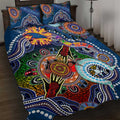 Custom NAIDOC Week 2024 Adelaide Crows Quilt Bed Set Australia Aboriginal Dot Painting