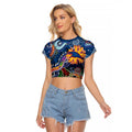 Custom NAIDOC Week 2024 Adelaide Crows Raglan Cropped T Shirt Australia Aboriginal Dot Painting