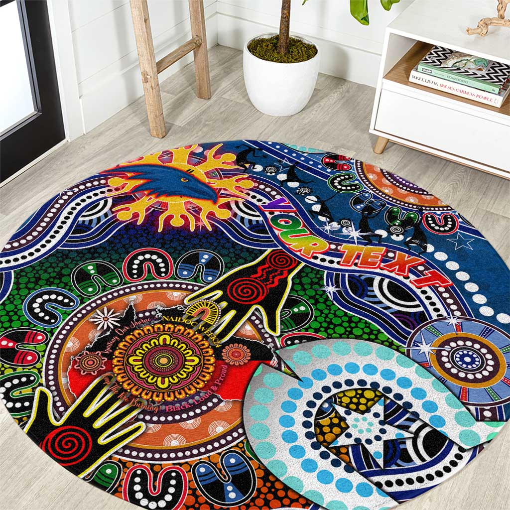 Custom NAIDOC Week 2024 Adelaide Crows Round Carpet Australia Aboriginal Dot Painting