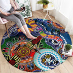 Custom NAIDOC Week 2024 Adelaide Crows Round Carpet Australia Aboriginal Dot Painting