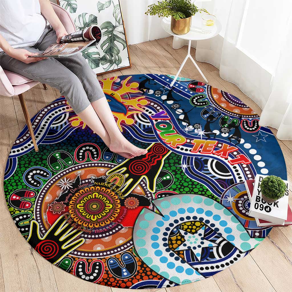 Custom NAIDOC Week 2024 Adelaide Crows Round Carpet Australia Aboriginal Dot Painting