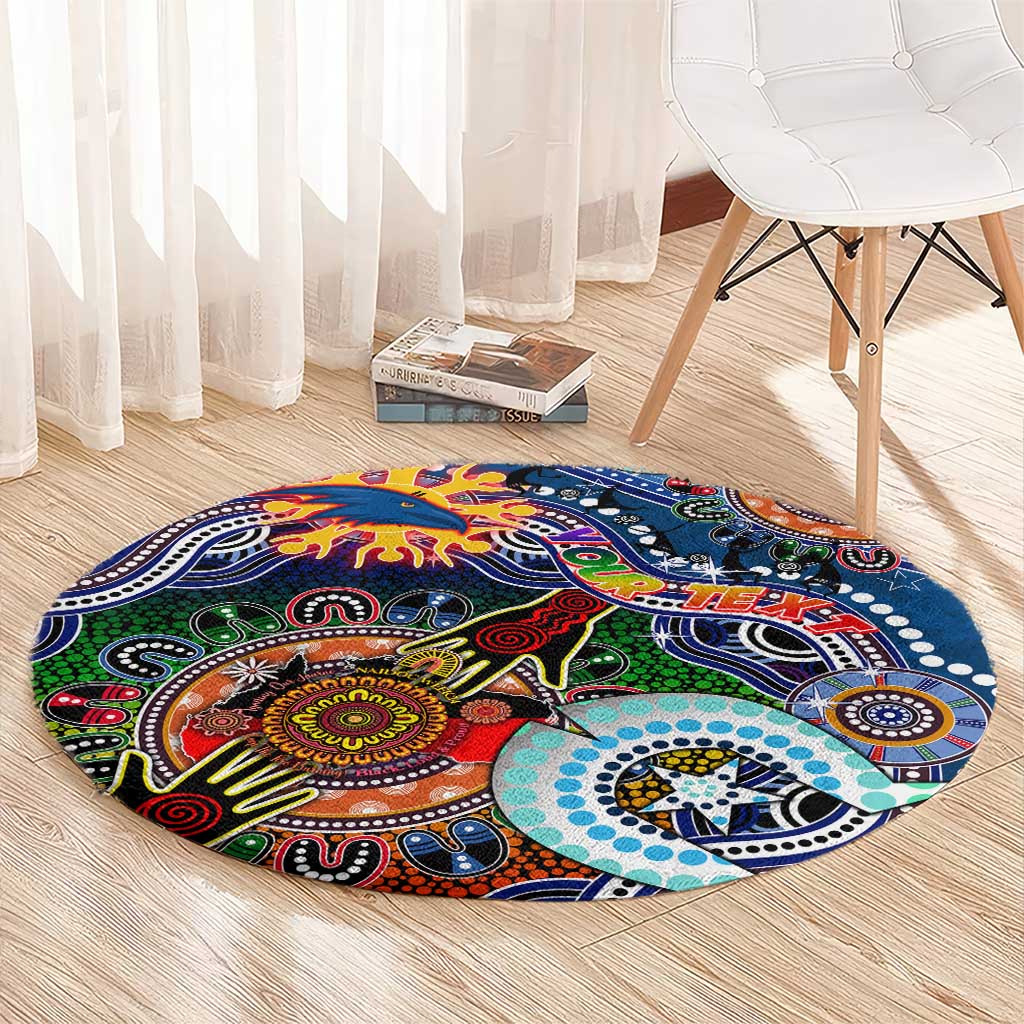 Custom NAIDOC Week 2024 Adelaide Crows Round Carpet Australia Aboriginal Dot Painting