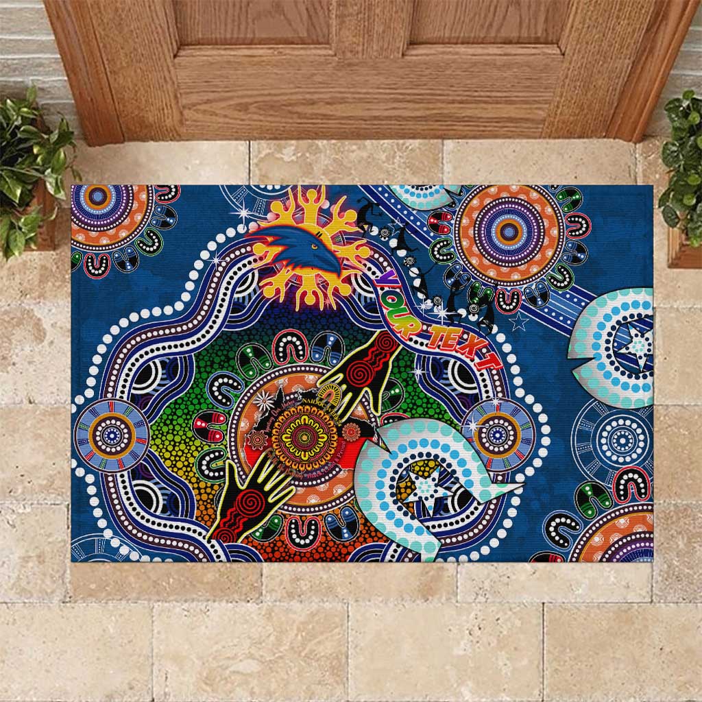 Custom NAIDOC Week 2024 Adelaide Crows Rubber Doormat Australia Aboriginal Dot Painting