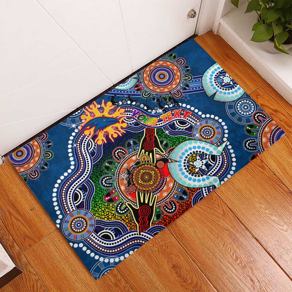 Custom NAIDOC Week 2024 Adelaide Crows Rubber Doormat Australia Aboriginal Dot Painting