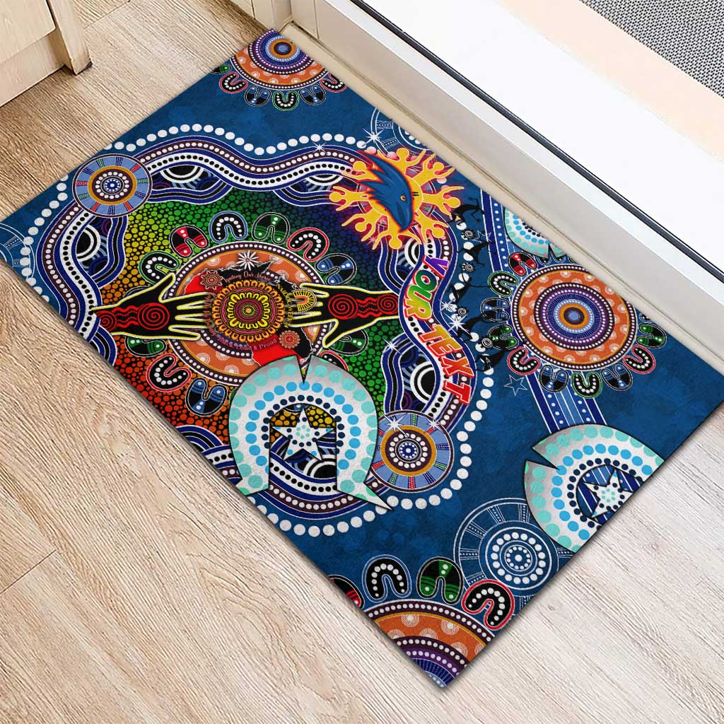 Custom NAIDOC Week 2024 Adelaide Crows Rubber Doormat Australia Aboriginal Dot Painting