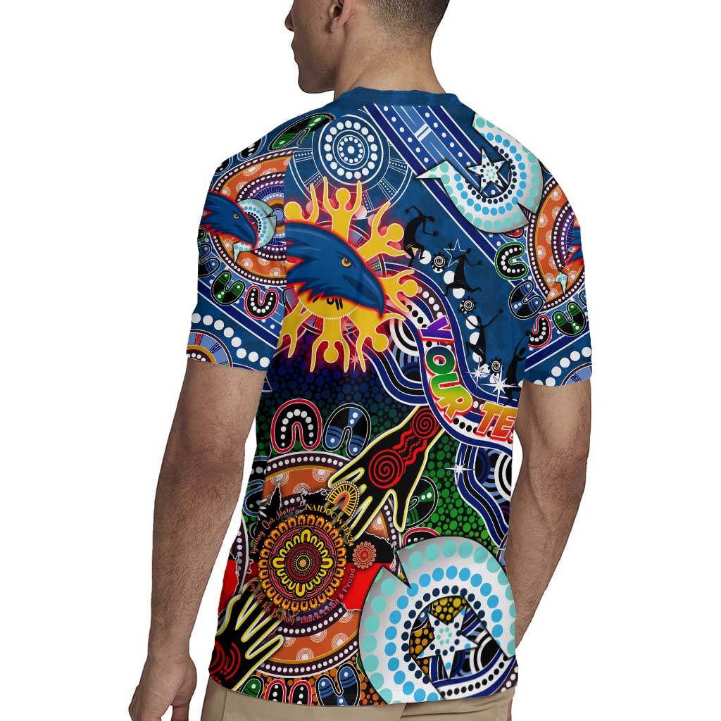 Custom NAIDOC Week 2024 Adelaide Crows Rugby Jersey Australia Aboriginal Dot Painting