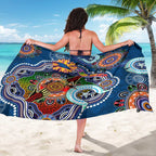 Custom NAIDOC Week 2024 Adelaide Crows Sarong Australia Aboriginal Dot Painting