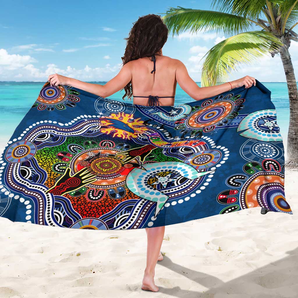 Custom NAIDOC Week 2024 Adelaide Crows Sarong Australia Aboriginal Dot Painting