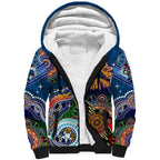 Custom NAIDOC Week 2024 Adelaide Crows Sherpa Hoodie Australia Aboriginal Dot Painting