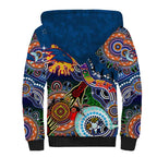 Custom NAIDOC Week 2024 Adelaide Crows Sherpa Hoodie Australia Aboriginal Dot Painting