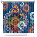Custom NAIDOC Week 2024 Adelaide Crows Shower Curtain Australia Aboriginal Dot Painting