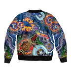 Custom NAIDOC Week 2024 Adelaide Crows Sleeve Zip Bomber Jacket Australia Aboriginal Dot Painting
