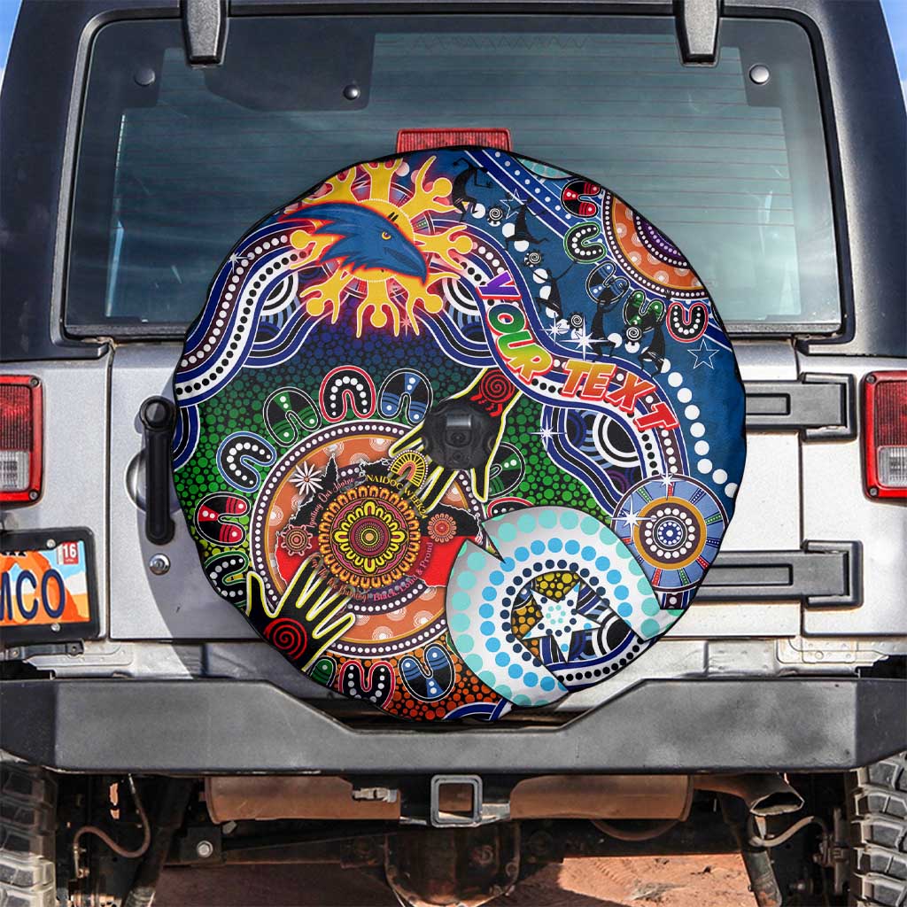 Custom NAIDOC Week 2024 Adelaide Crows Spare Tire Cover Australia Aboriginal Dot Painting