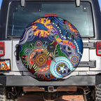Custom NAIDOC Week 2024 Adelaide Crows Spare Tire Cover Australia Aboriginal Dot Painting