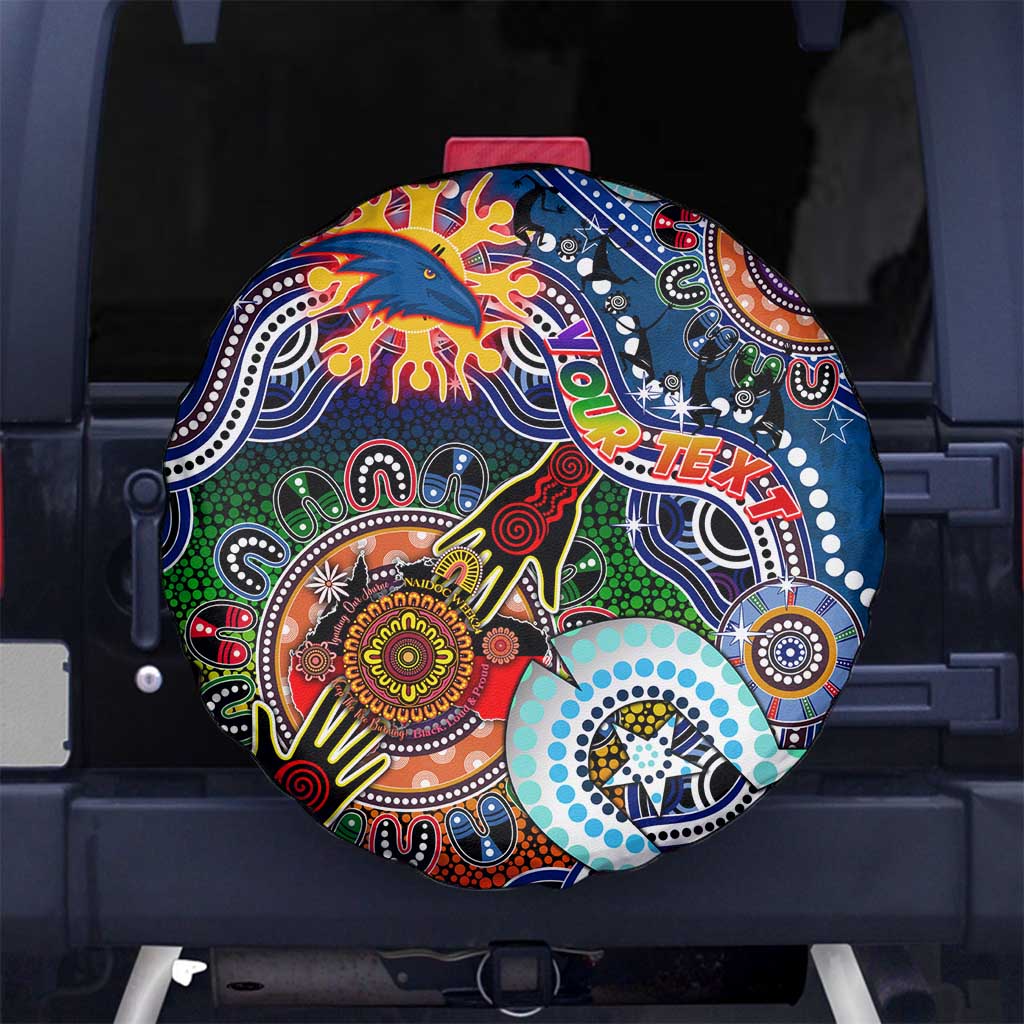 Custom NAIDOC Week 2024 Adelaide Crows Spare Tire Cover Australia Aboriginal Dot Painting