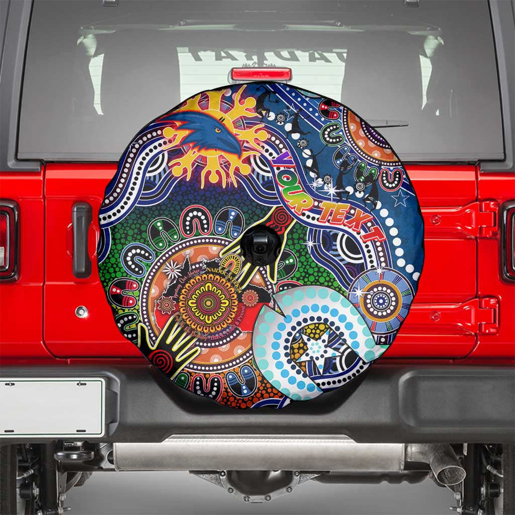 Custom NAIDOC Week 2024 Adelaide Crows Spare Tire Cover Australia Aboriginal Dot Painting