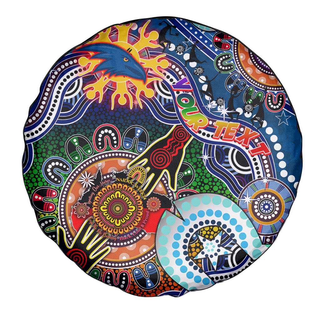 Custom NAIDOC Week 2024 Adelaide Crows Spare Tire Cover Australia Aboriginal Dot Painting
