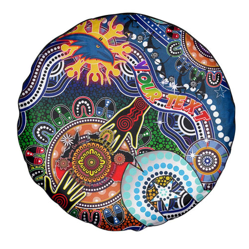Custom NAIDOC Week 2024 Adelaide Crows Spare Tire Cover Australia Aboriginal Dot Painting
