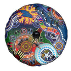 Custom NAIDOC Week 2024 Adelaide Crows Spare Tire Cover Australia Aboriginal Dot Painting